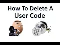How To Delete Codes On Digital Electronic Code Door Lock Round Knob Turbolock YL-99