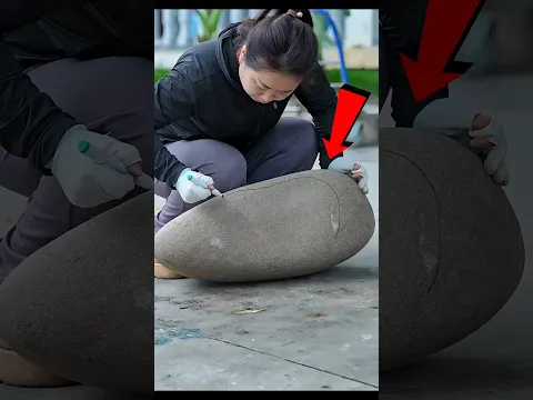 The girl turned a stone into an aquarium and earned money.