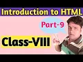 Introduction to HTML - Part-9