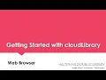 Getting Started with cloudLibrary - Web Browser