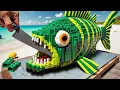 Download Lagu How to Make Giant Fish Monster Recipe IRL - Lego Cooking Stop Motion vs ASMR