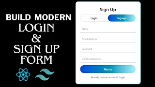 How To Build Login Sign Up Form Using React JS and Tailwind CSS React and Tailwind Login Form