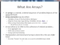 1D array overview