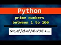 Nested loop examples Prime numbers between 1 to 100 Python in Bengali