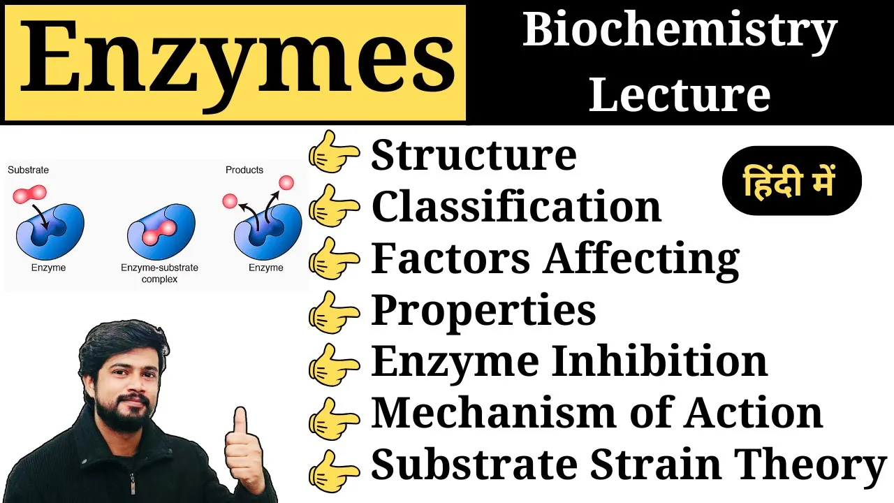 Enzymes Kya Hai || Structure || Classification || Enzyme Inhibition || Biochemistry Lecture in Hindi