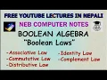 Laws of Boolean Algebra NEB XI Computer Notes