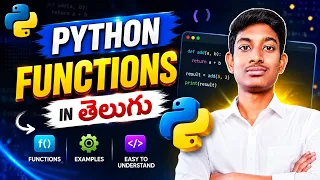 Python Functions Full Tutorial in Telugu Functions Explained the Easy Way