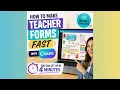 Back to School Essentials Editable Teacher Forms You Can Make Today