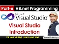 Part-6 - Beginners Vb net Tutorial in Hindi-Visual Studio Introduction Visual Studio By Arvind