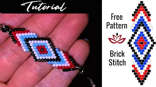 NEW Geometric Bracelet - Brick Stitch SECRETS Revealed FREE pattern