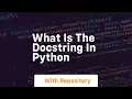 what is the docstring in python