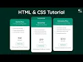 How to Create a Pricing Plans Table - HTML CSS Tutorial Web Design