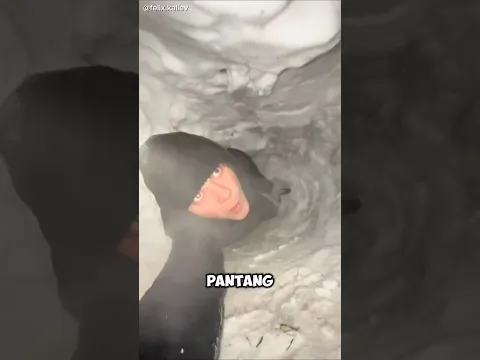 Pria Ini Nekat Merayap di Dalam Gua Salju!