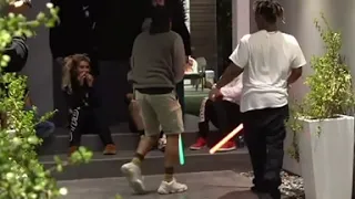Juice Wrld And Ski Mask Battle With Light Sabers 