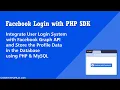 Login with Facebook using PHP