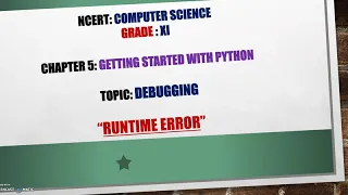 XI Science 5 Error