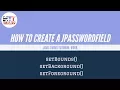 JPasswordField Bounds Color Java Swing Tutorial