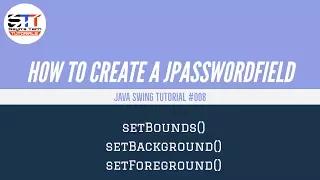 JPasswordField Bounds Color Java Swing Tutorial