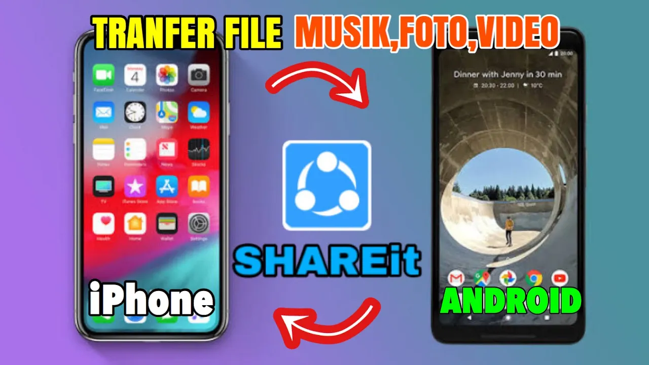 CARA CEPAT KIRIM FILE BESAR DARI ANDROID KE IPHONE/IOS (VIDEO,MUSIK,DLL). 