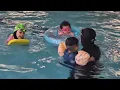 Yahya swim with family in the pool