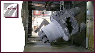 Blasting finishing and cleaning of casted parts at Eickhoff - AGTOS