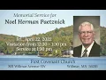 Noel Paetznick Memorial Service