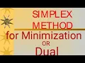 Simplex Method for Minimization problem Or Dual solution Part-ii