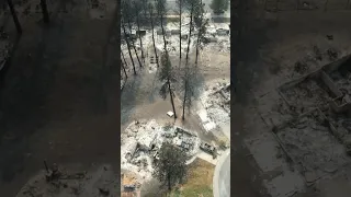 Drone shows the scale of the Spokane wildfire destruction