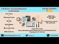 Full Stack Java Development by Mr Ratan on 30-11-2021 at 5 PM Registration link in description