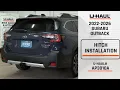 2022-2026 Subaru Outback U-Haul Trailer Hitch Installation AP3010A