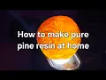 How To Make Pure Pine Resin At Home - Easy Experiment
