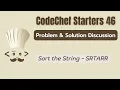 Sort The String SRTARR codechef starters 46