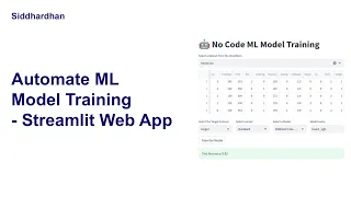 Automate ML Model Training with a No-Code Streamlit Web App in Python Machine Learning Projects