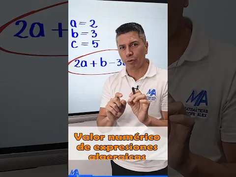 Valor numérico de expresiones algebraicas | ejemplo 1
