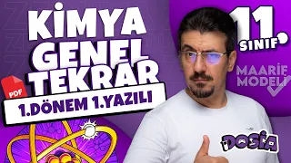 11.sınıf Kimya 1.dönem 1.yazılı 2026-2027 | GENEL TEKRAR | Dosia Materyalleri | Meschemy Kimya