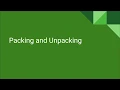 Unit 8 Lesson 3 - Packing and Unpacking