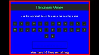 Hangman Game using Vanilla JS in JavaScript