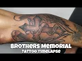Memorial tattoo for his brother tattoo timelapse