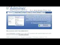Adminer Database management Installation Theme and Plugins
