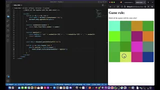 Color Game with Javascript CSS and HTML