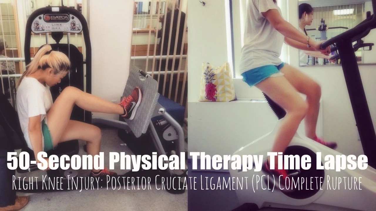 50-Second Physical Therapy Time Lapse - Right Knee Injury: PCL Complete Rupture