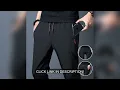 Download Lagu Men's Casual Pants Stretch Slim Fit Elastic Waist Jogger Korean Classic Blue Black Gray Male Brand T