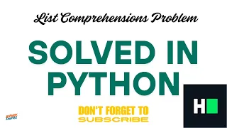 HackerRank Python List Comprehensions Solution Explained Step-by-Step