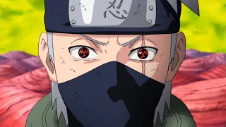 kakashi gets both sharingans and instantly use perfect susanoo naruto obito kakashi sasuke vs kaguy