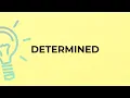 What is the meaning of the word DETERMINED