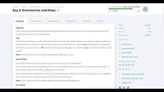 Hackerrank 30 days of code Java 8 Solution Day 8 Dictionaries and Maps