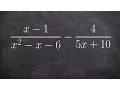 Subtracting two rational expressions with unlike denominators