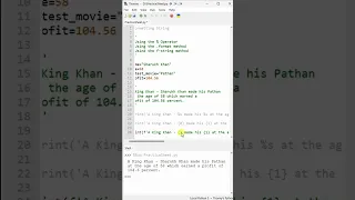 - formatting string in python Part-5 Python Tutorial Praveen Kumar