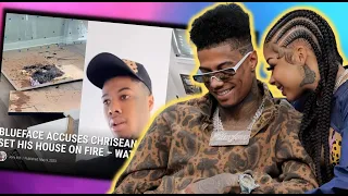 After going back forth on Twitter Blueface accuses Chrisean Rock of setting his house on fire