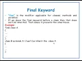 Final Keyword in java in Telugu JAVA in Telugu Lecture-28
